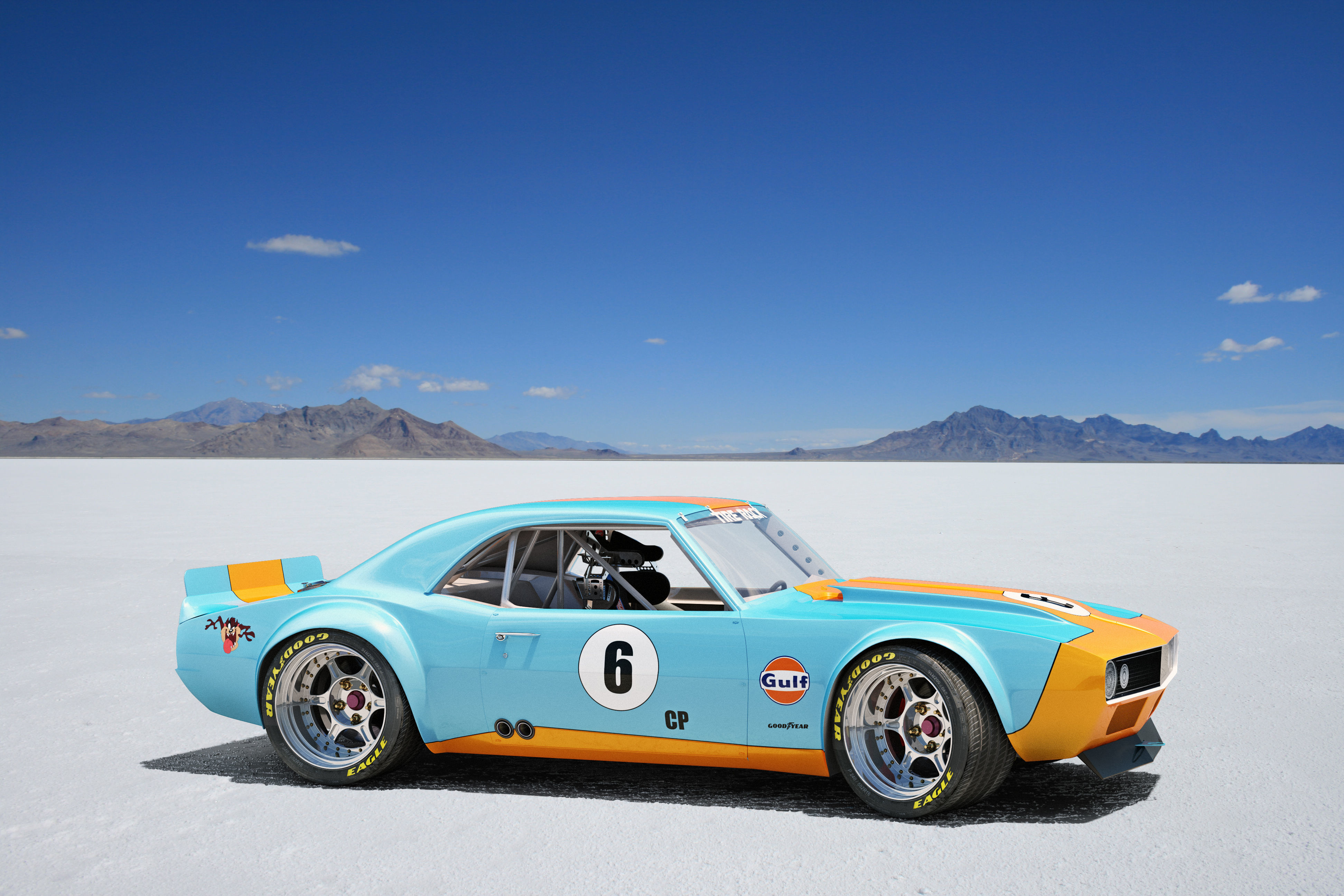 Chevrolet camaro gulf racing 1968 3D model_16