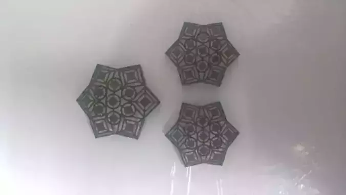 Pendant Set 8 of three squares