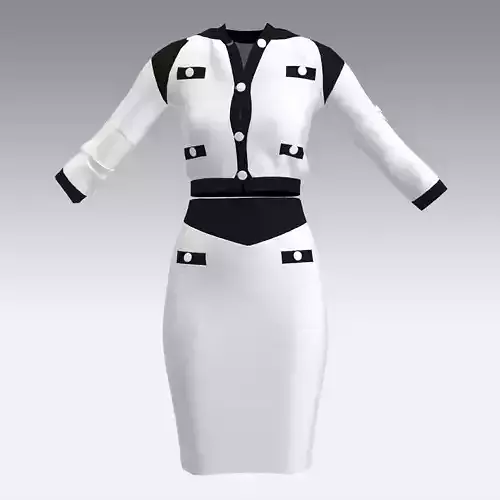 JACKET SKIRT AND BAG BLACK WHITE FASHION LOOK