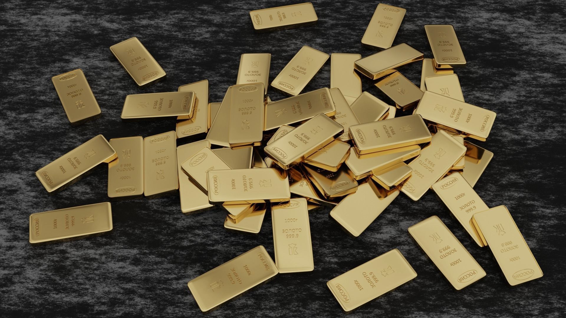 Russian standard gold bars 3D model_31