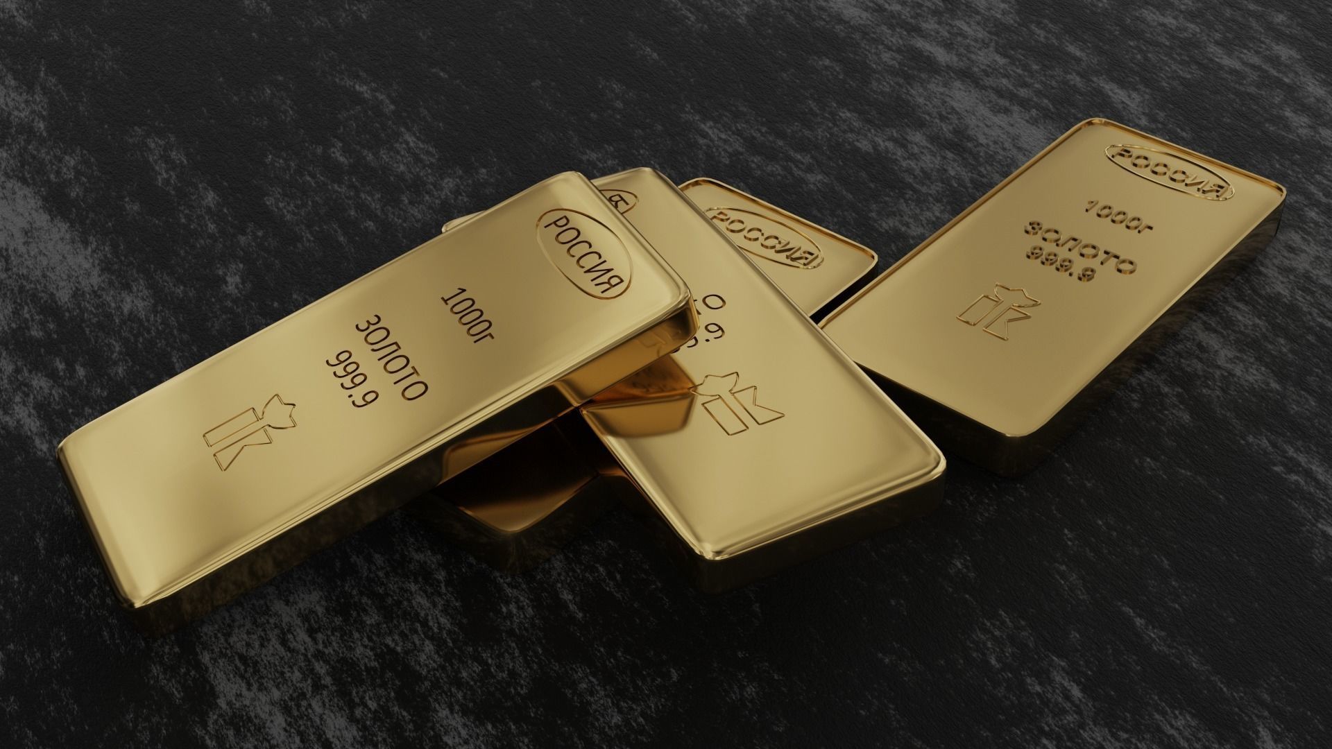 Russian standard gold bars 3D model_32