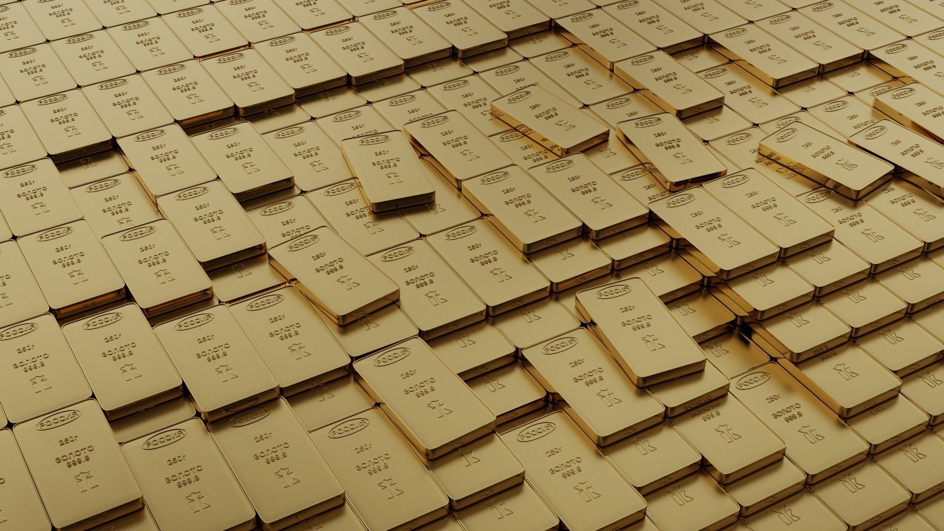 Russian standard gold bars 3D model_39