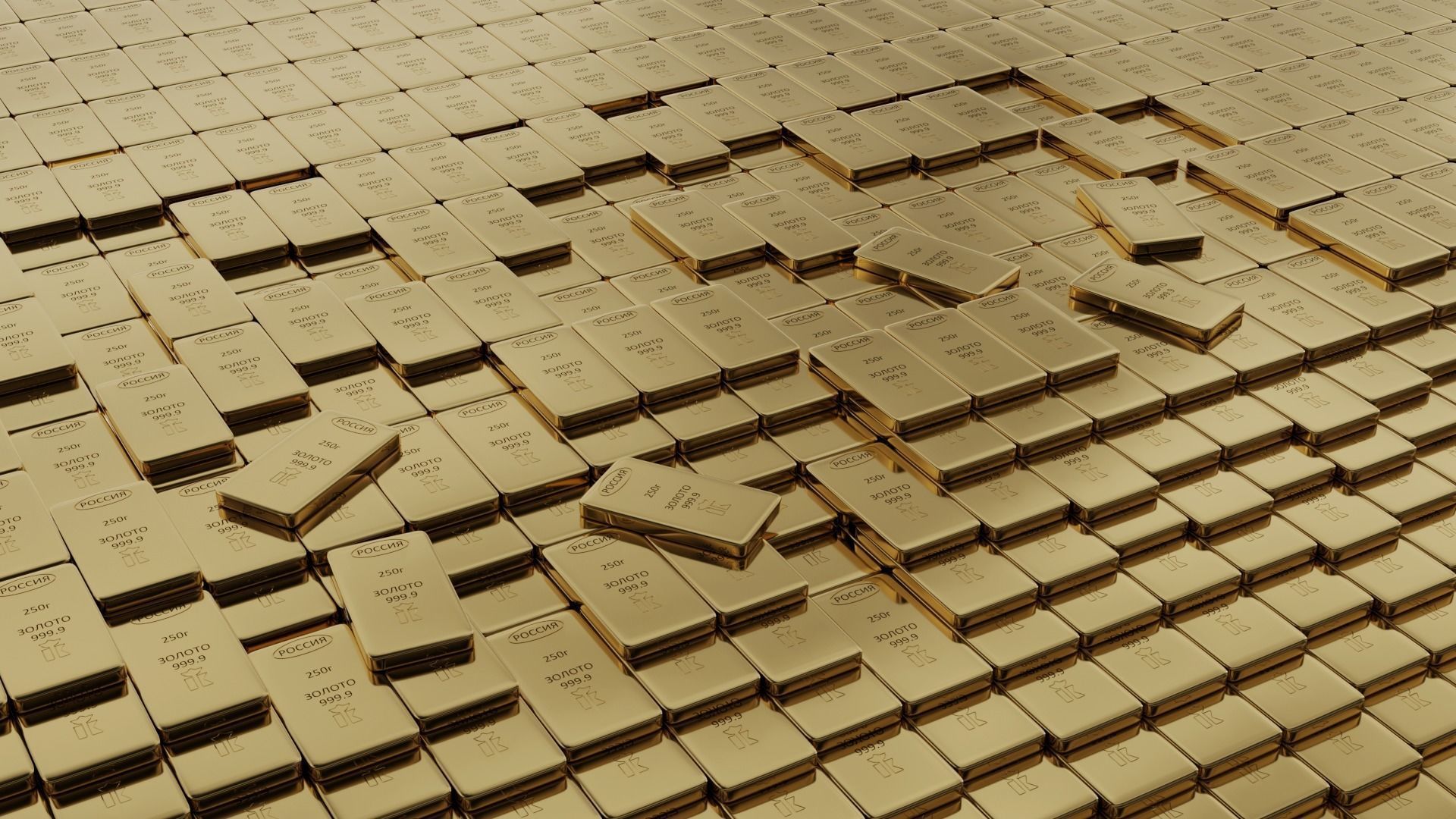 Russian standard gold bars 3D model_40