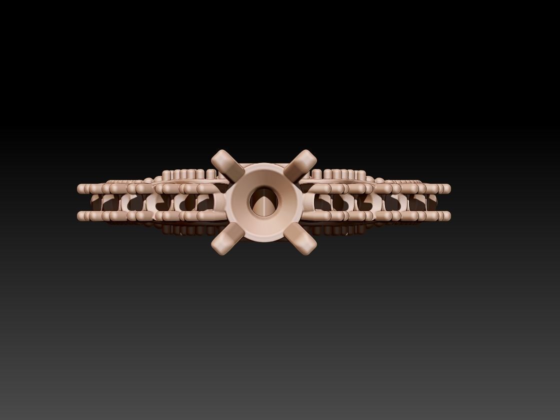 Solitaire Ring 3D print model_8