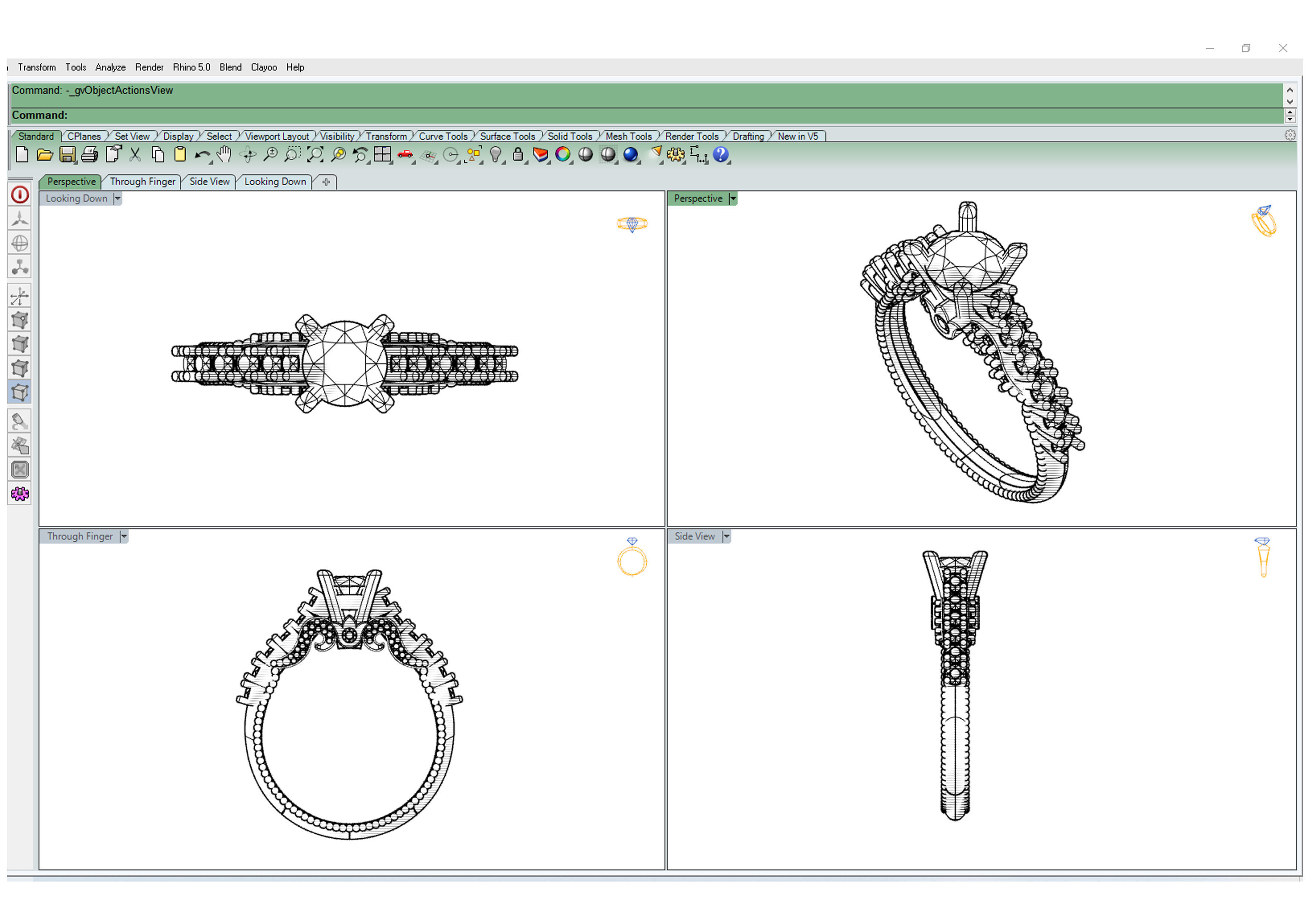 Solitaire Ring 3D print model_10