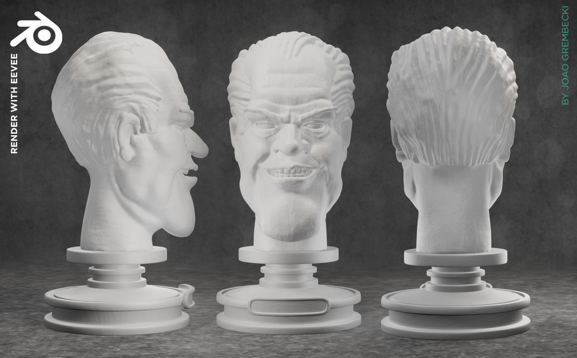 Gerald R Ford caricature STL 3D print model_4