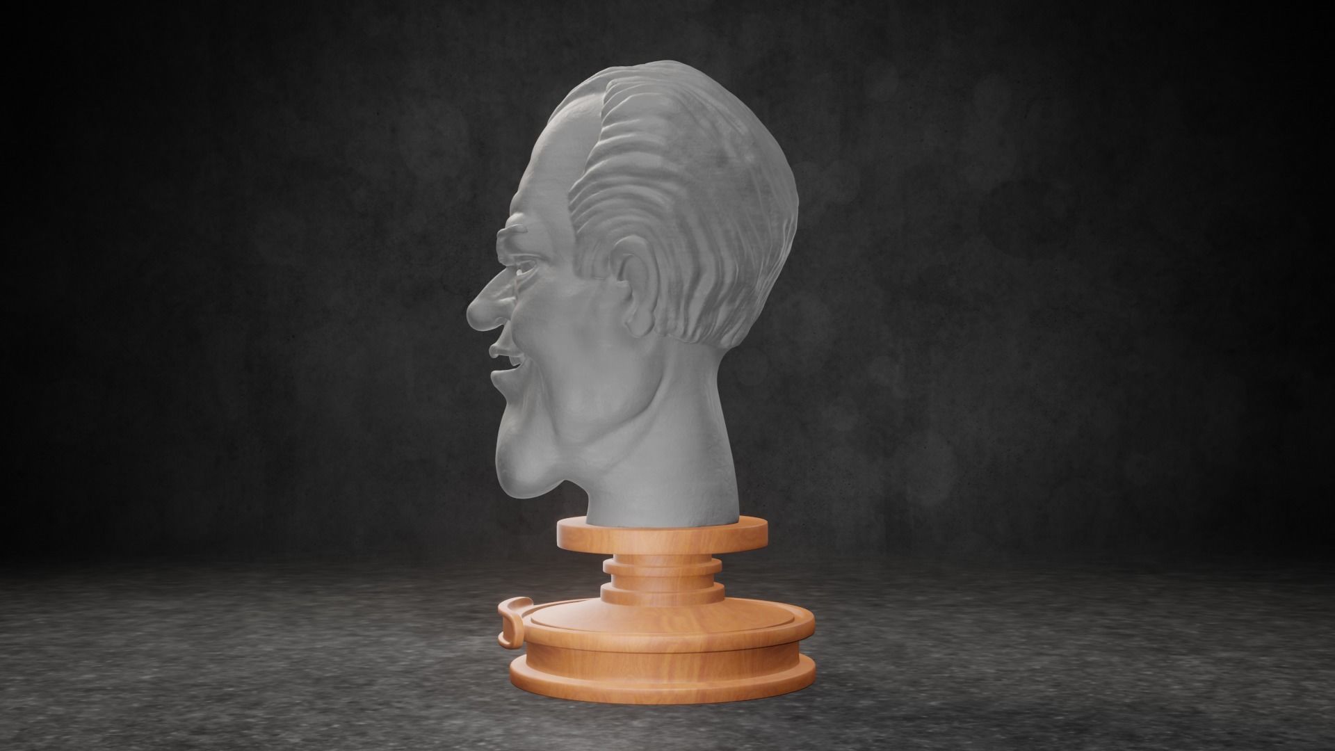 Gerald R Ford caricature STL 3D print model_11