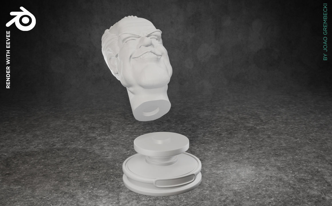 Gerald R Ford caricature STL 3D print model_3