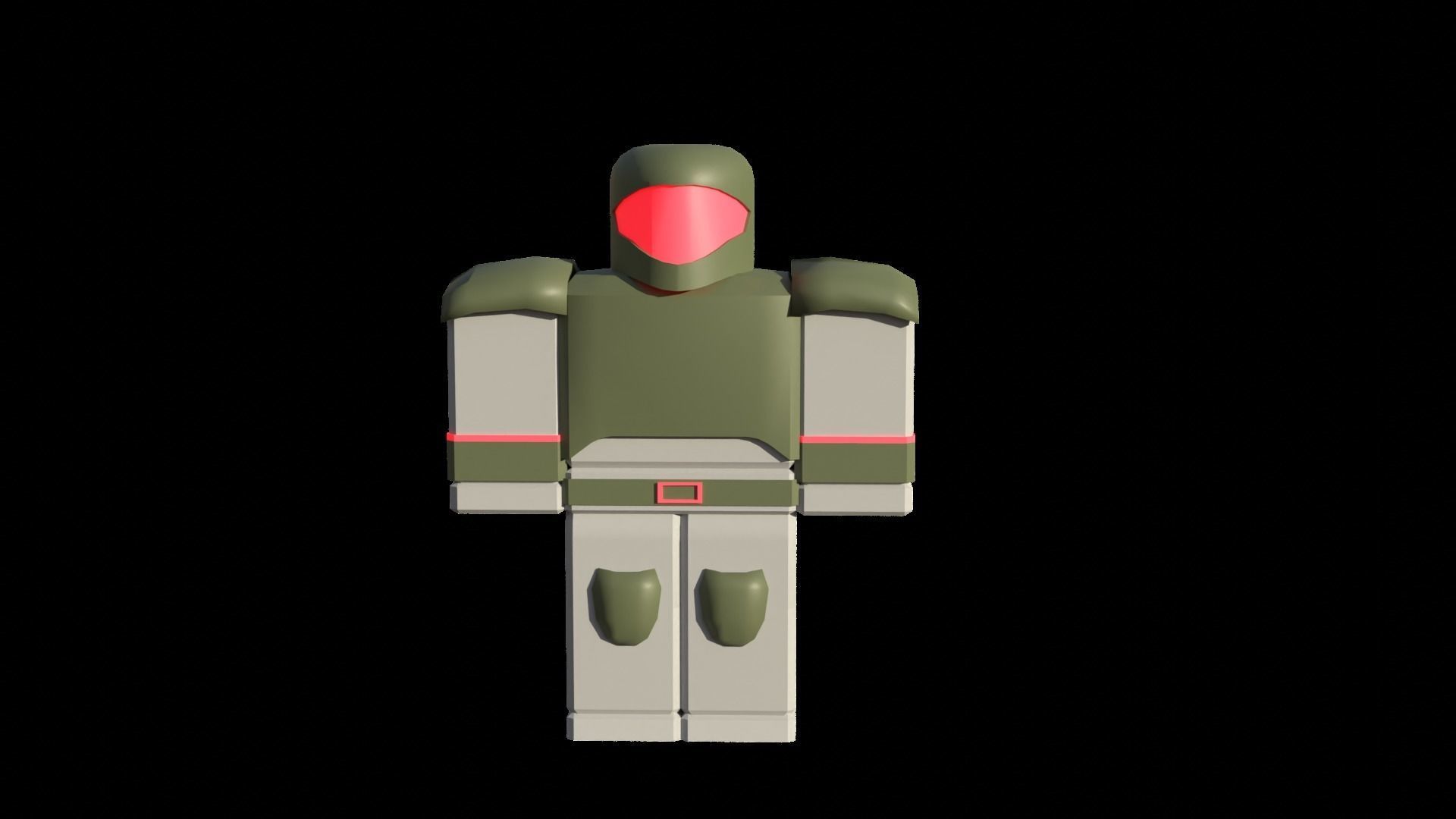 Roblox sci fi soldier Low-poly 3D model_2