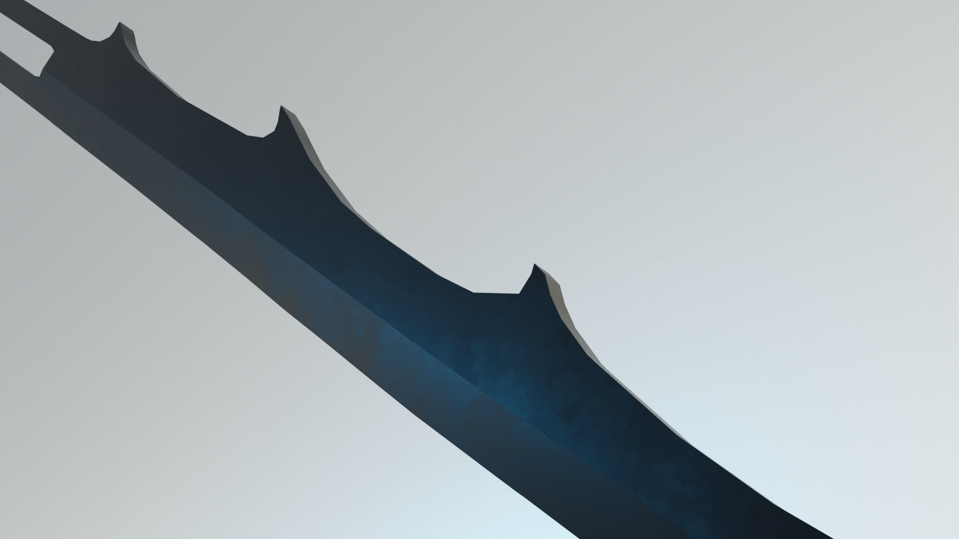 Katana samurai sword Low-poly 3D model_5