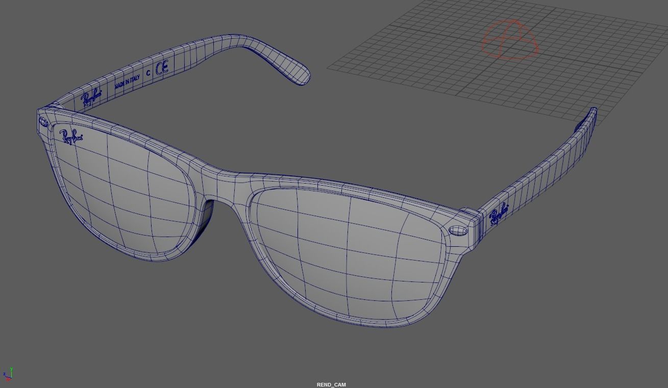 Ray-Ban New Wayfarer Classic  Low-poly 3D model_18