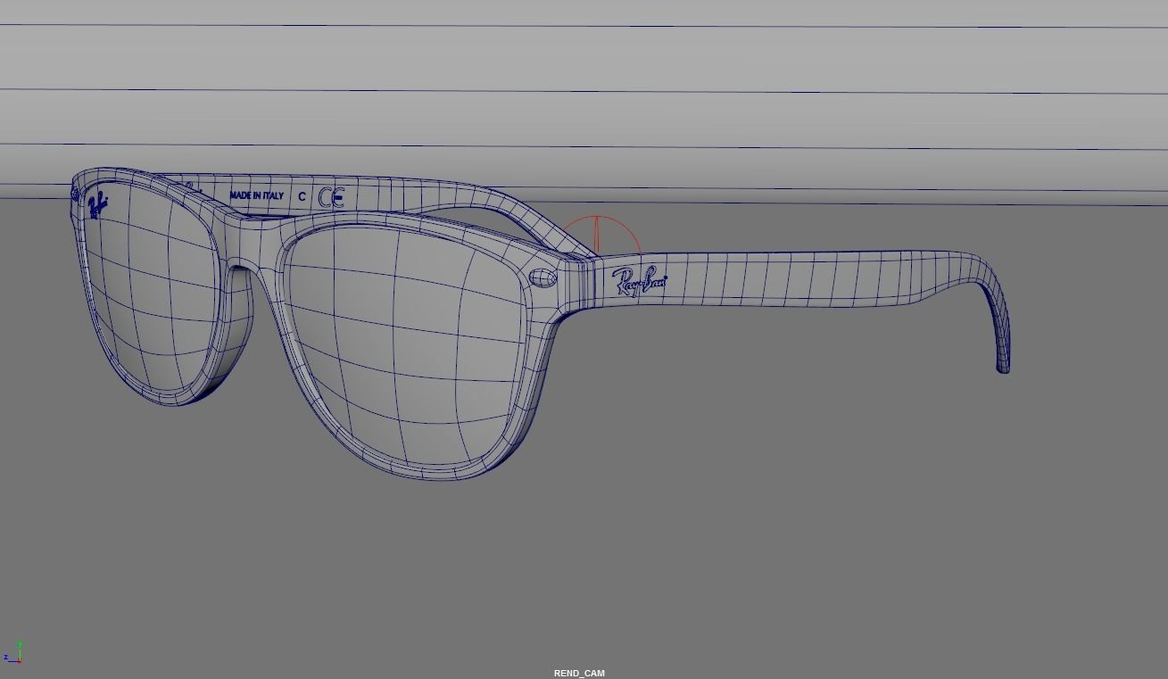 Ray-Ban New Wayfarer Classic  Low-poly 3D model_13