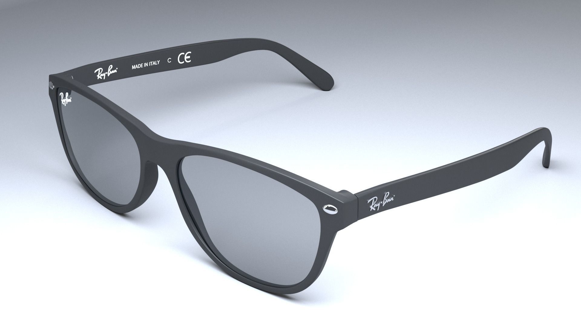 Ray-Ban New Wayfarer Classic  Low-poly 3D model_16
