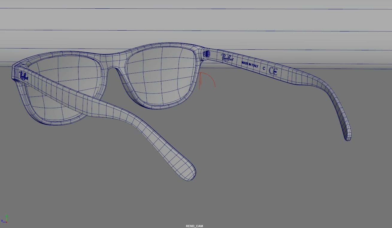 Ray-Ban New Wayfarer Classic  Low-poly 3D model_17