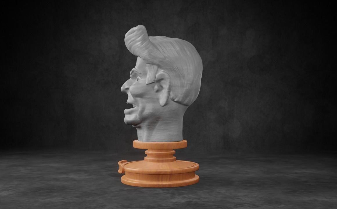 Ronald Reagan caricature STL 3D print model_11