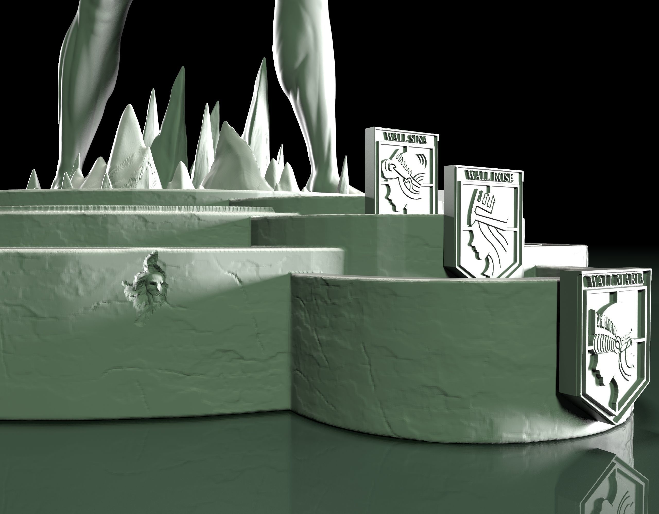 the attack titan statue 3D print model_5