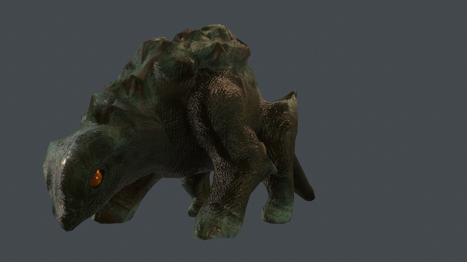 Dino Golem Low-poly 3D model_8