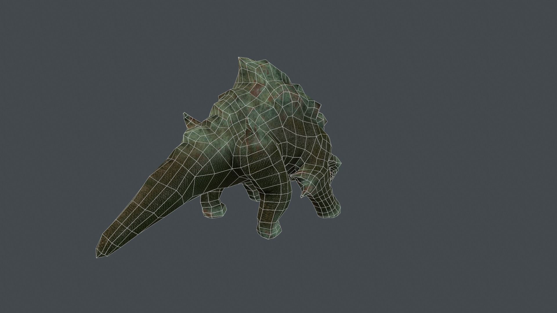 Dino Golem Low-poly 3D model_13