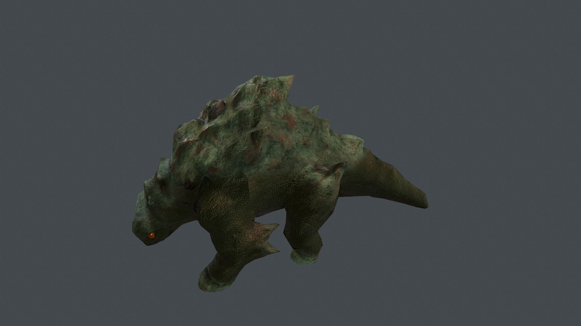 Dino Golem Low-poly 3D model_6