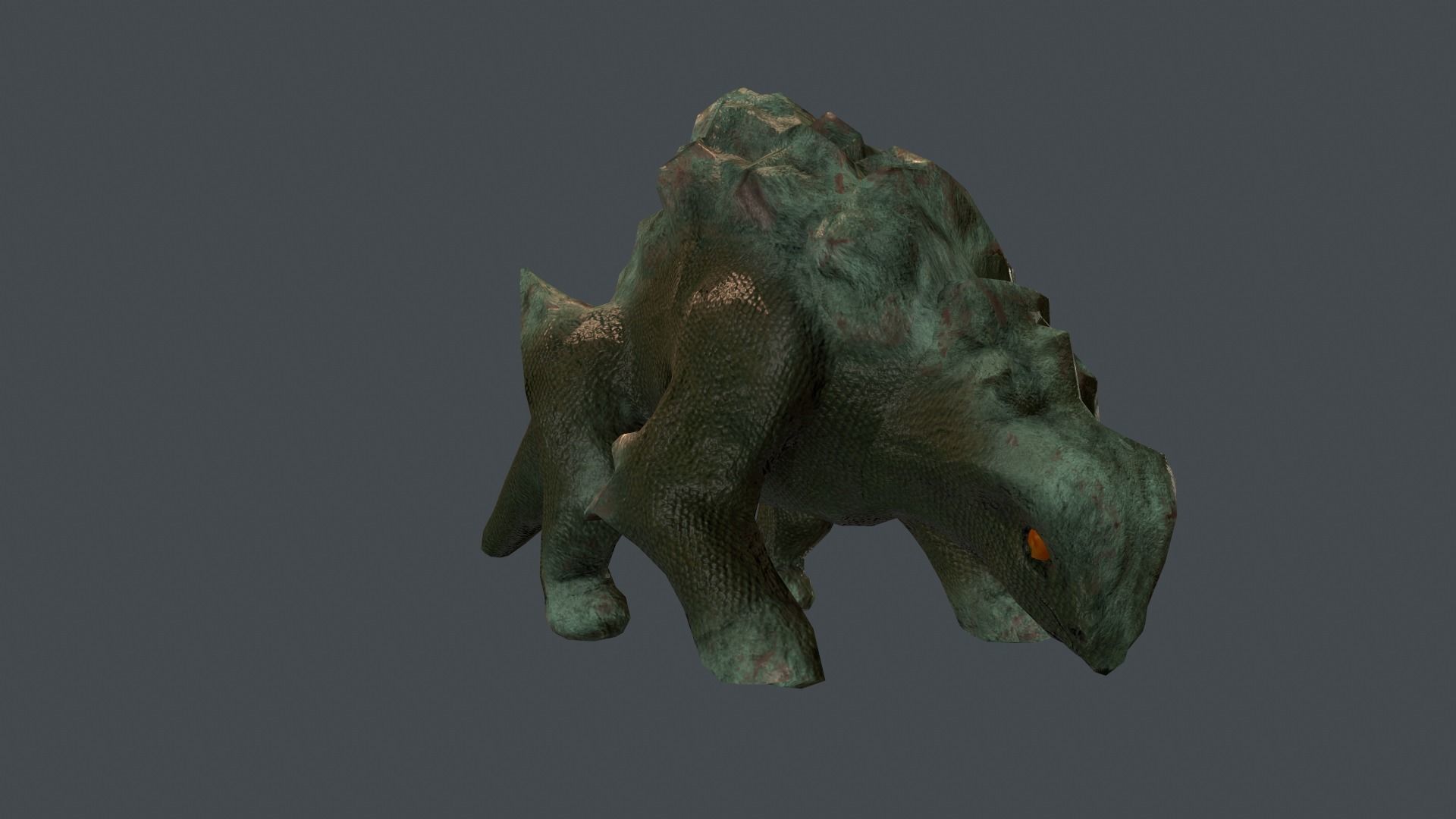 Dino Golem Low-poly 3D model_10