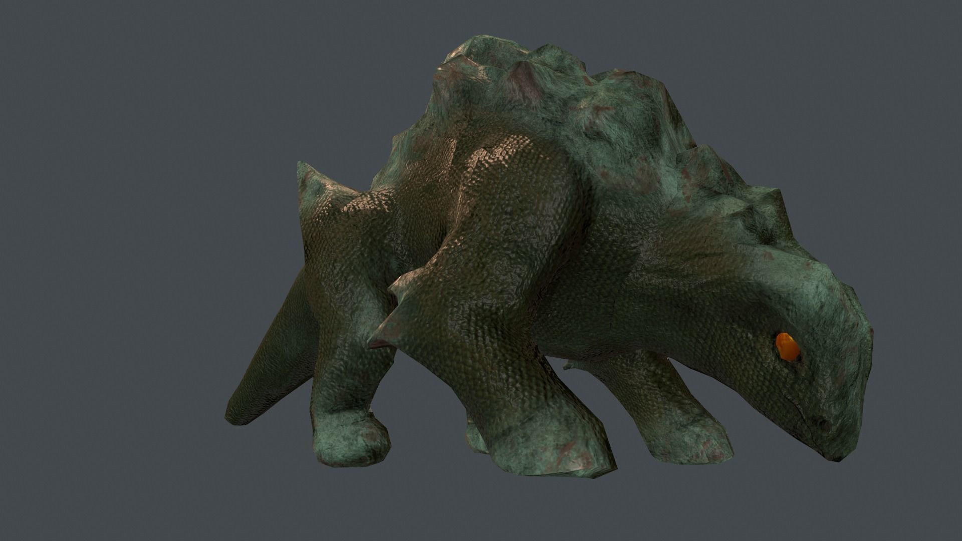 Dino Golem Low-poly 3D model_7