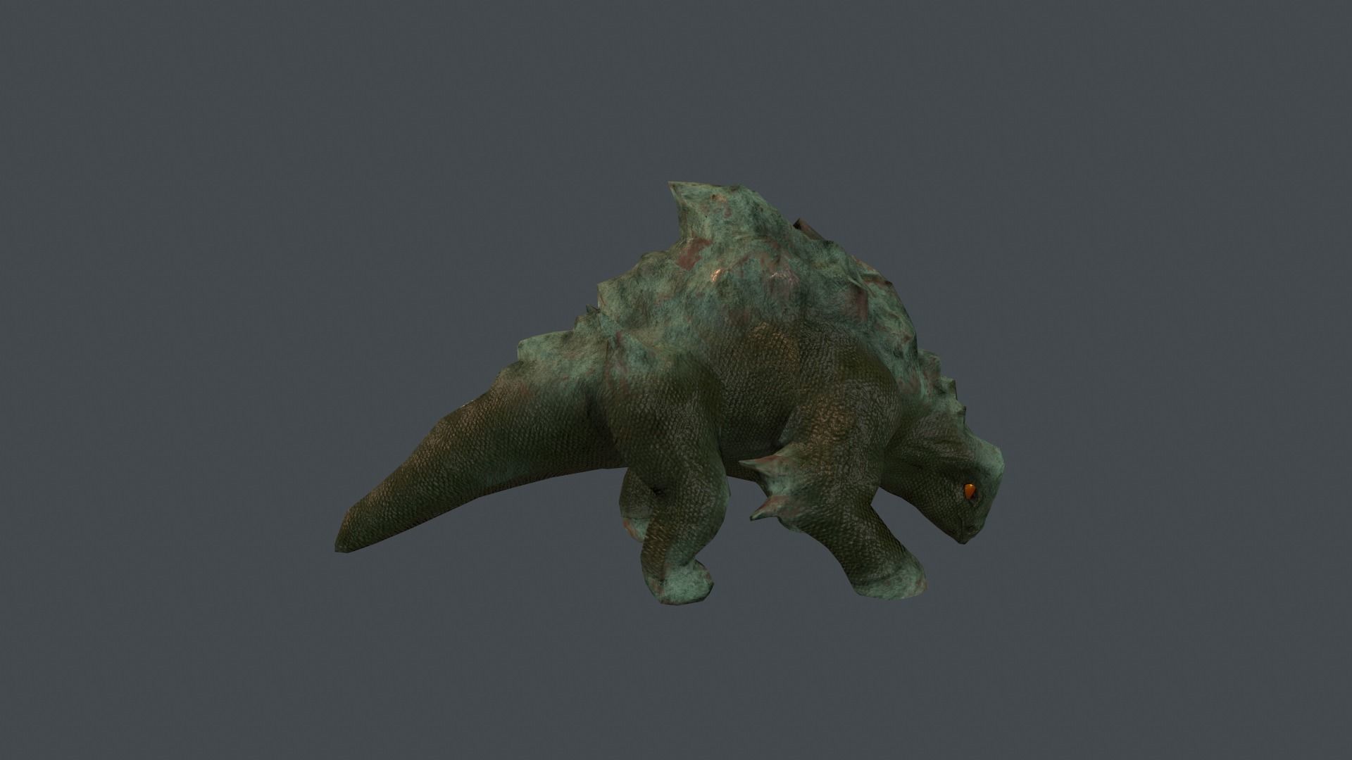 Dino Golem Low-poly 3D model_4