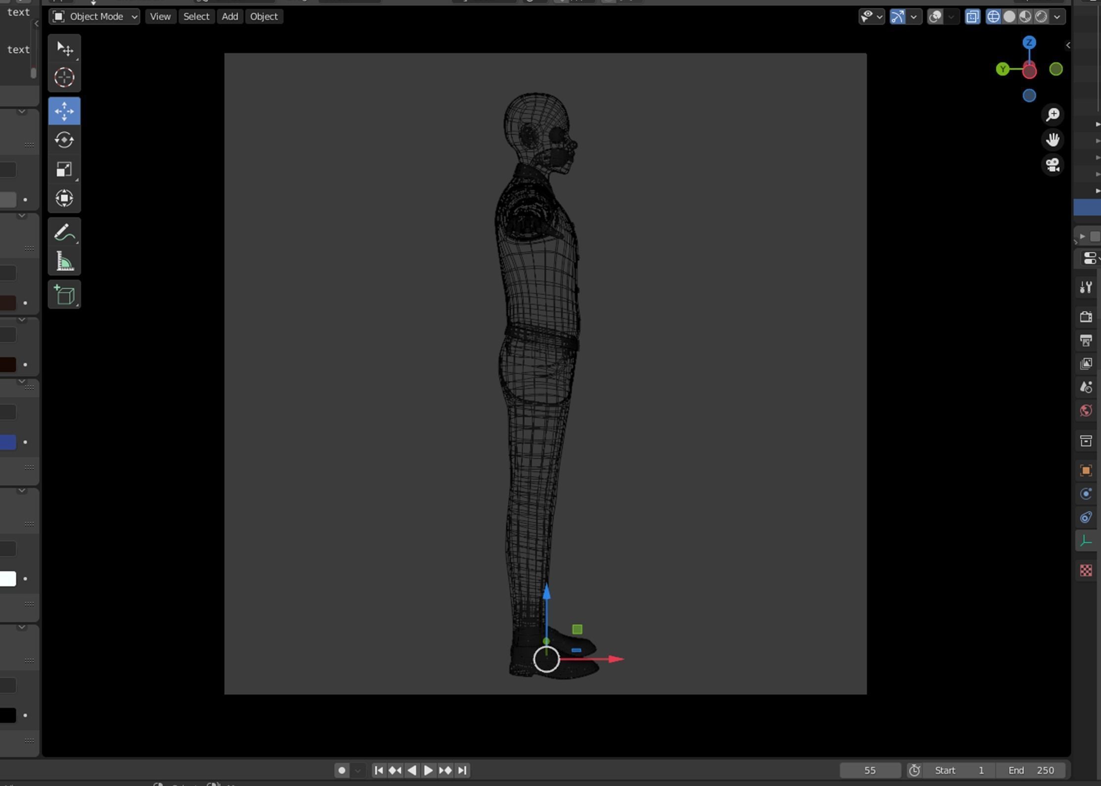 Cartoon Black Man Rigged Blender 3D model_27