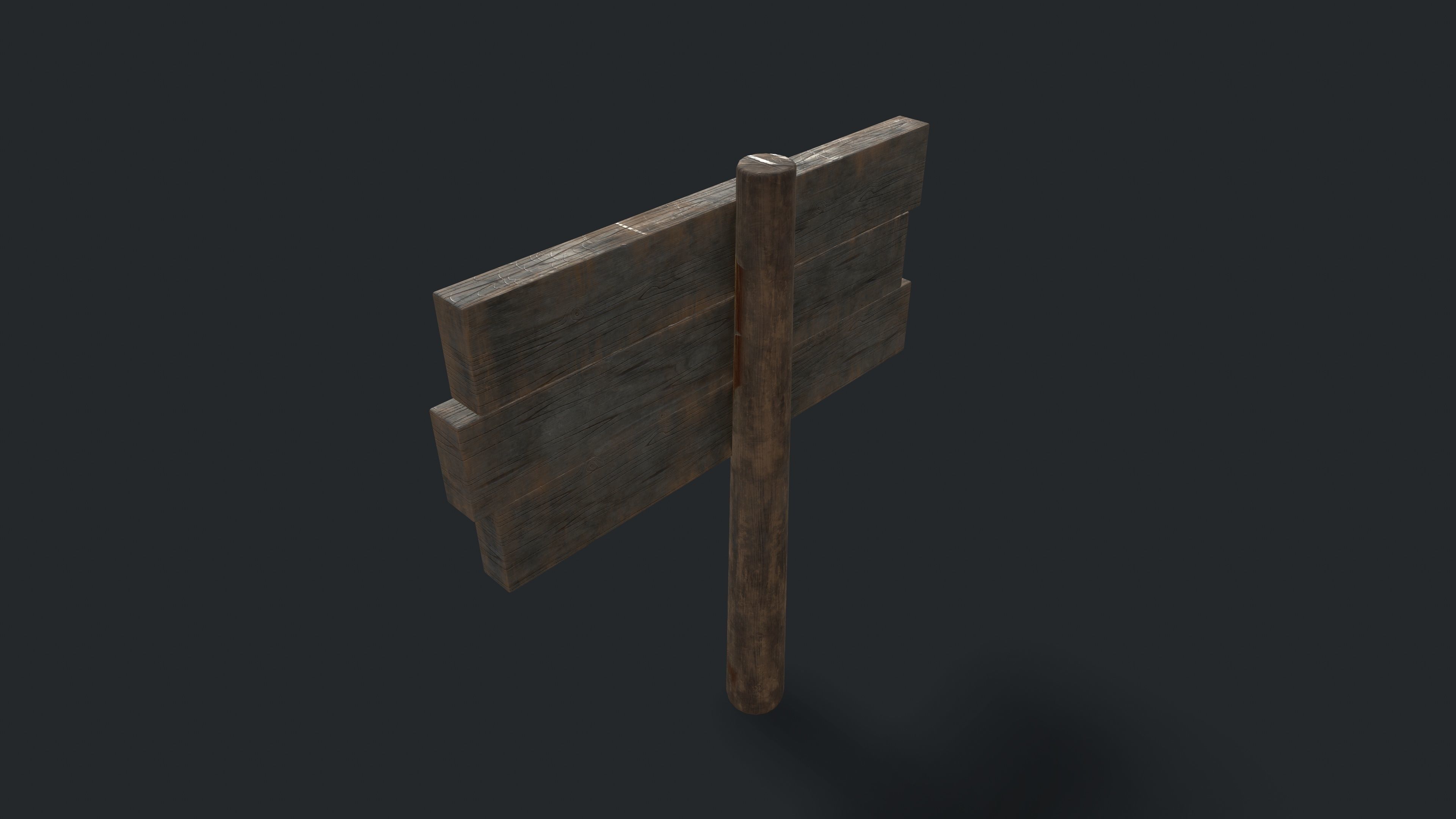 Halloween sign Low-poly 3D model_6