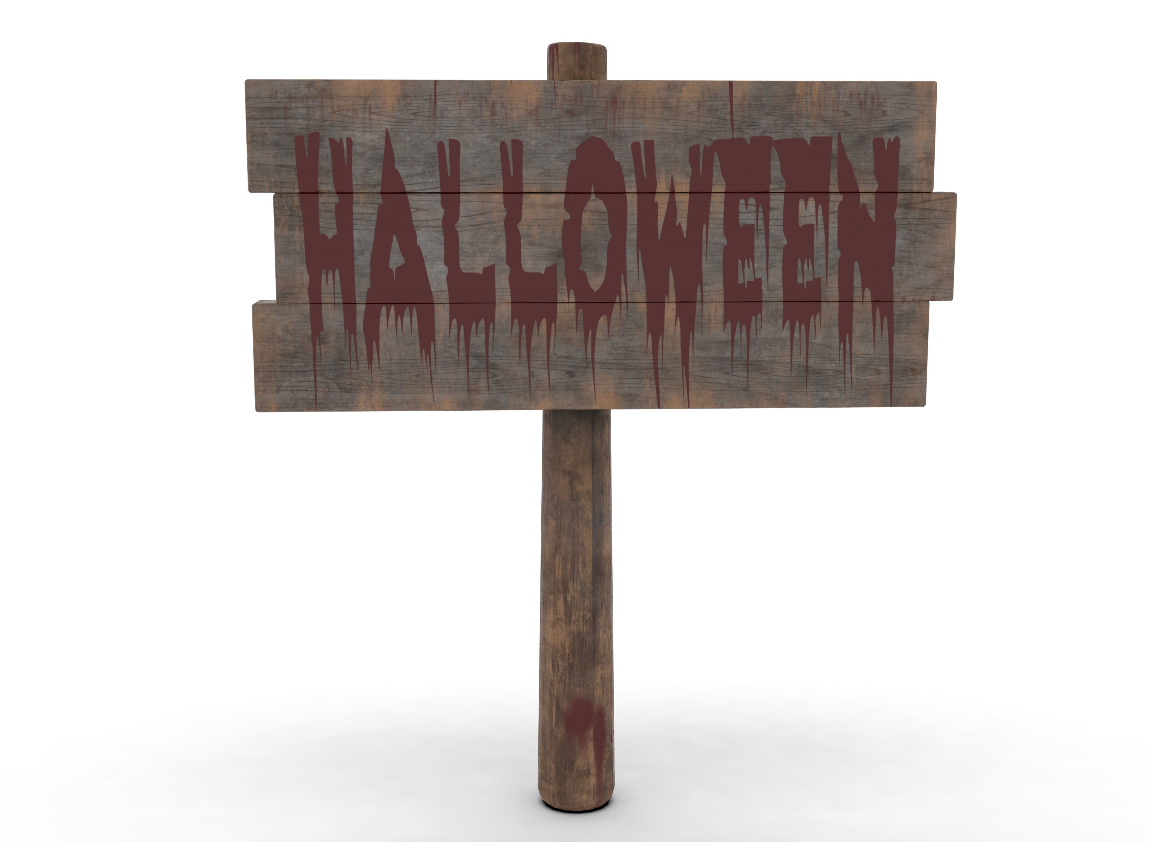 Halloween sign Low-poly 3D model_9