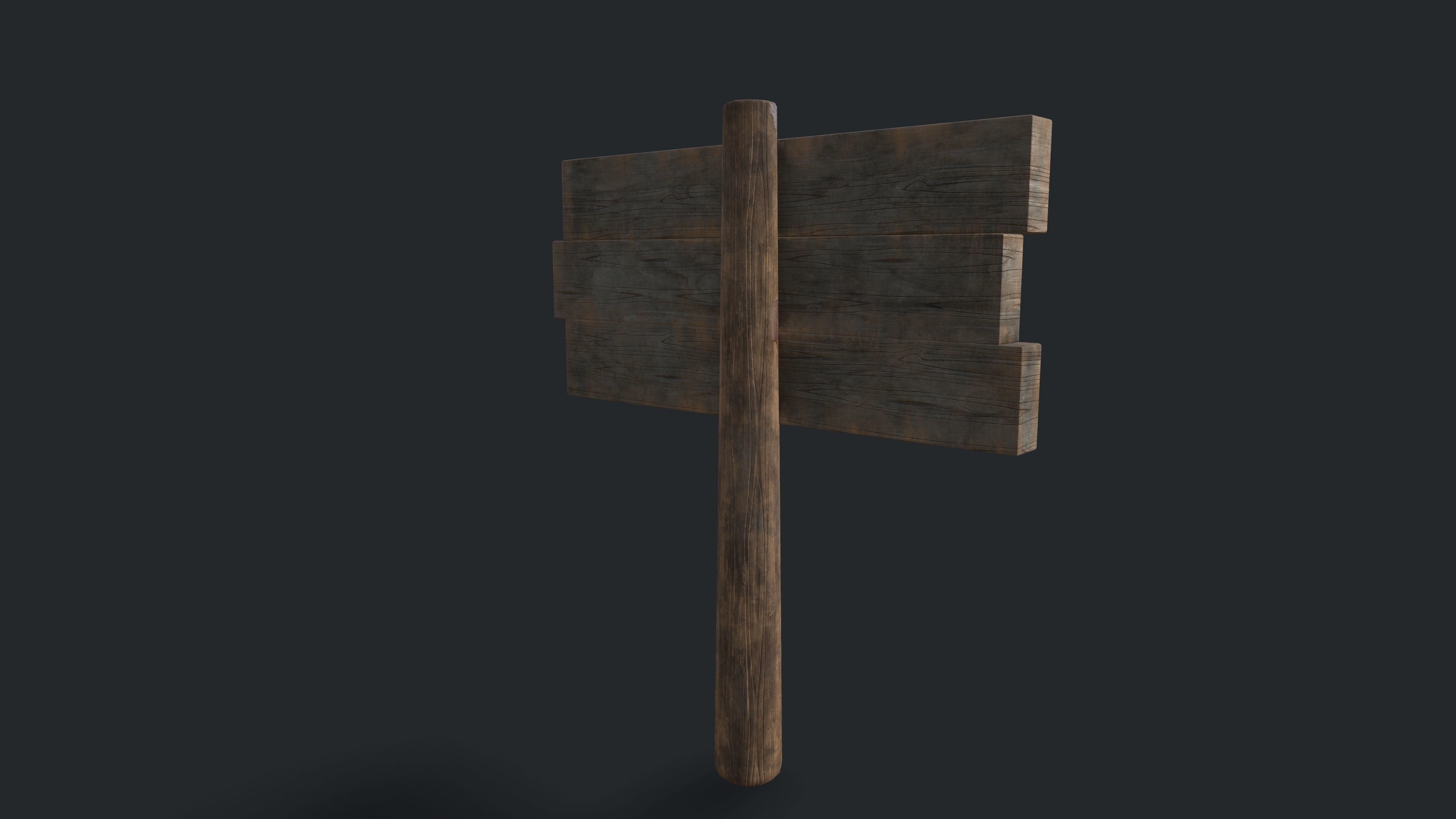 Halloween sign Low-poly 3D model_5