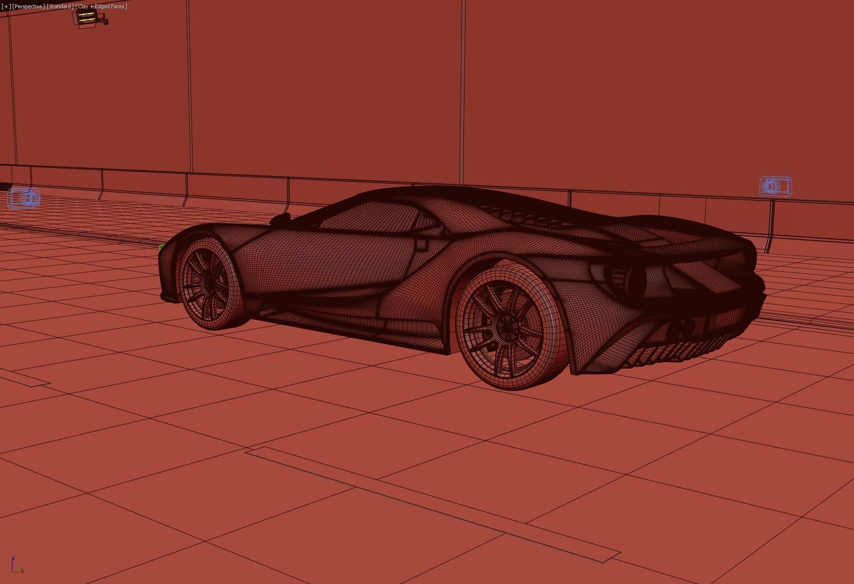 Tunel scene for car rendering SWR2 3D model_6