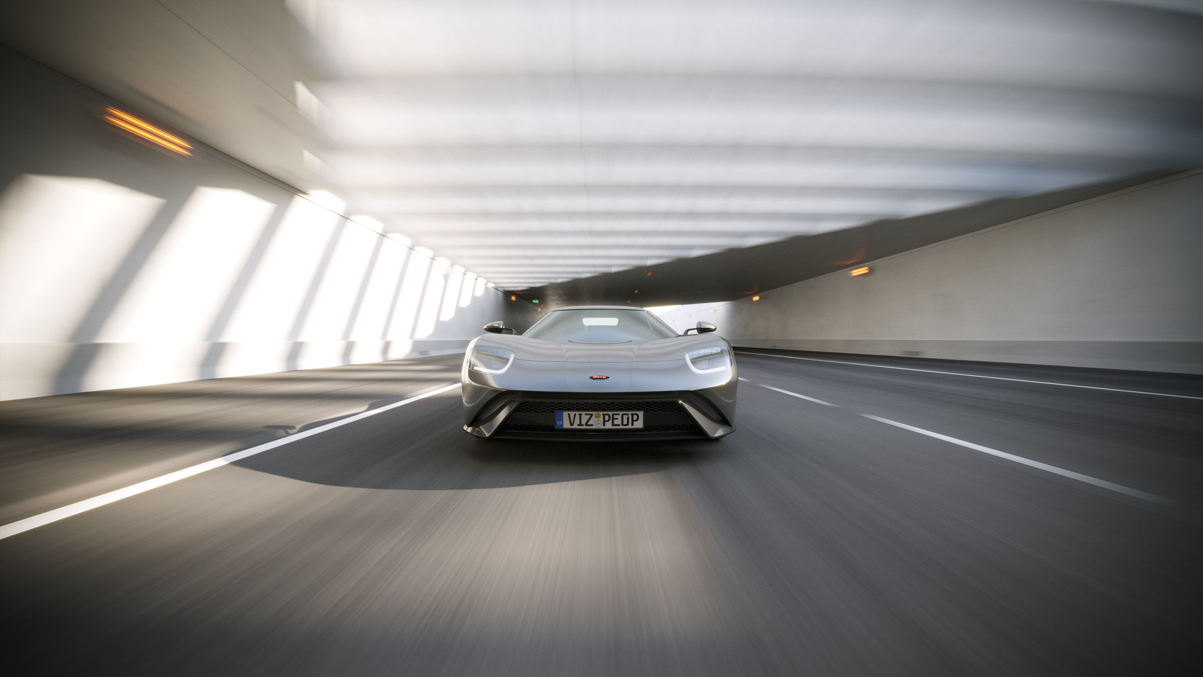 Tunel scene for car rendering SWR2 3D model_3