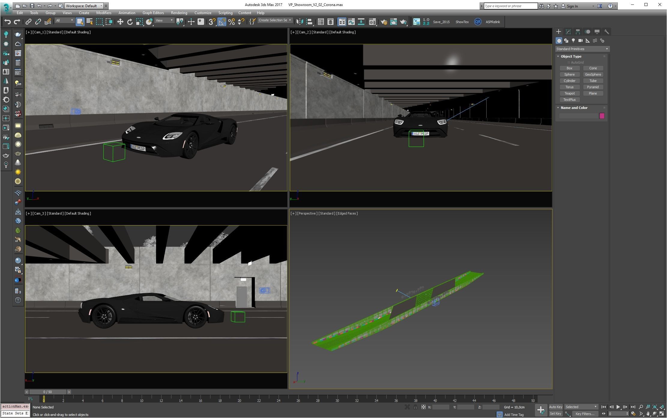 Tunel scene for car rendering SWR2 3D model_4
