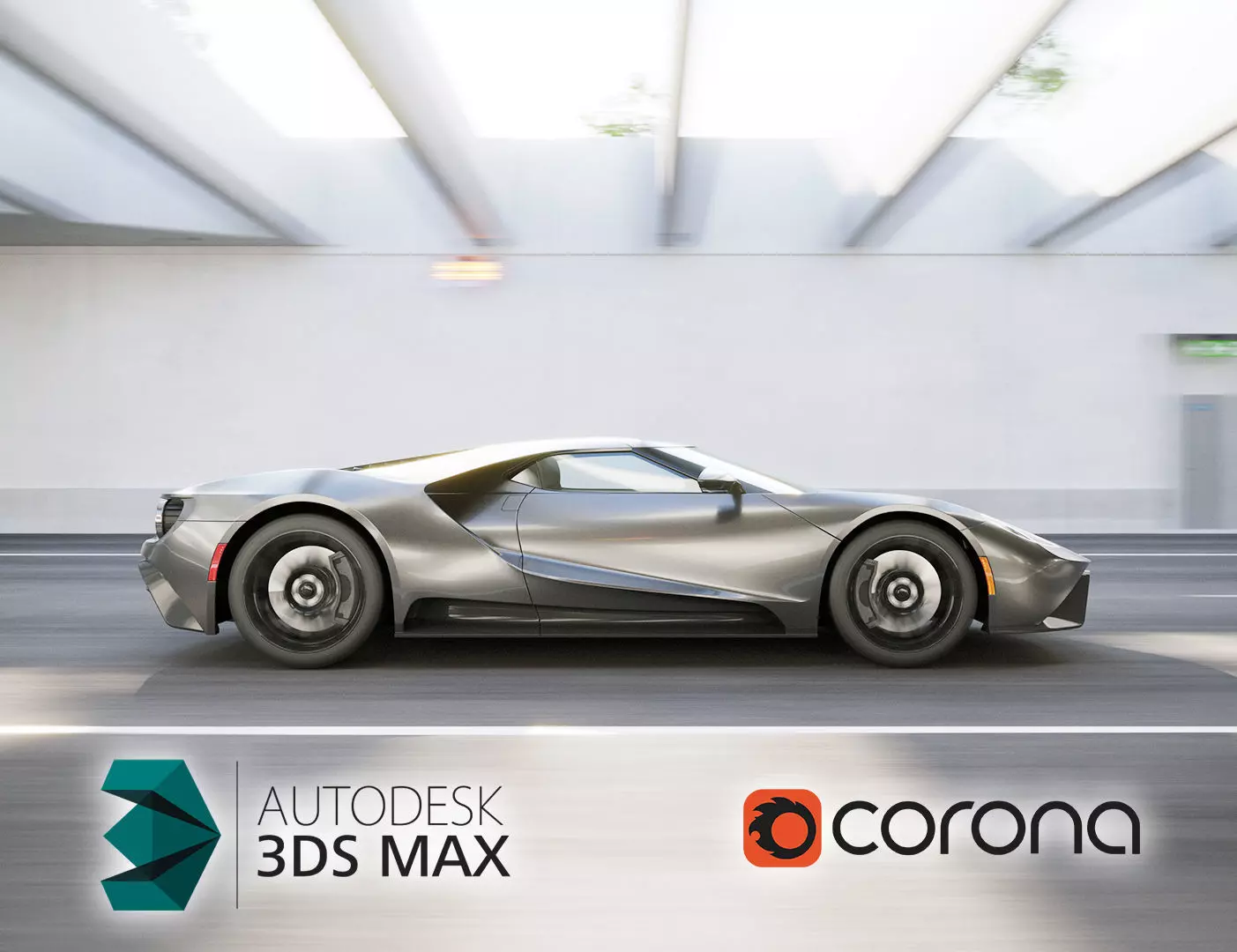 Tunel scene for car rendering SWR2 3D model_0