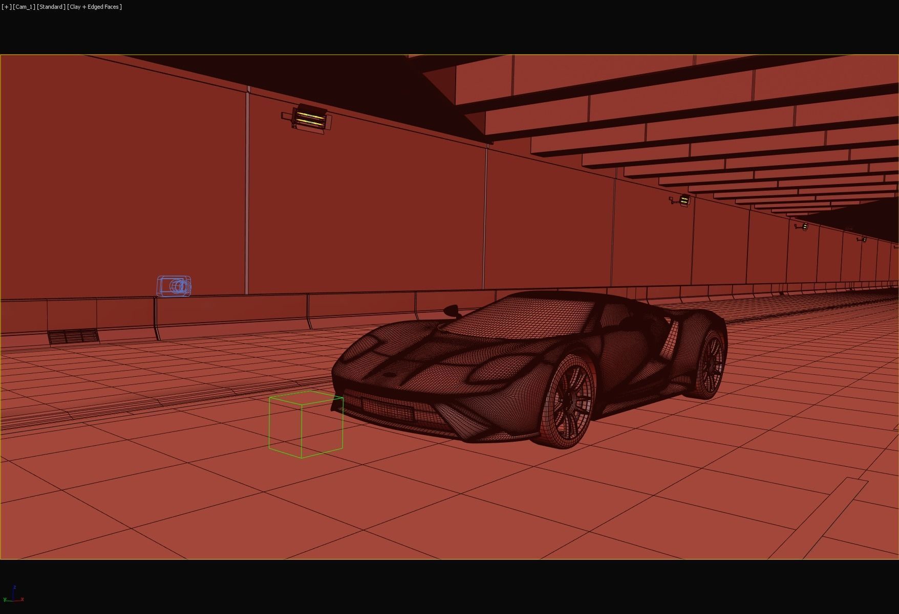 Tunel scene for car rendering SWR2 3D model_5