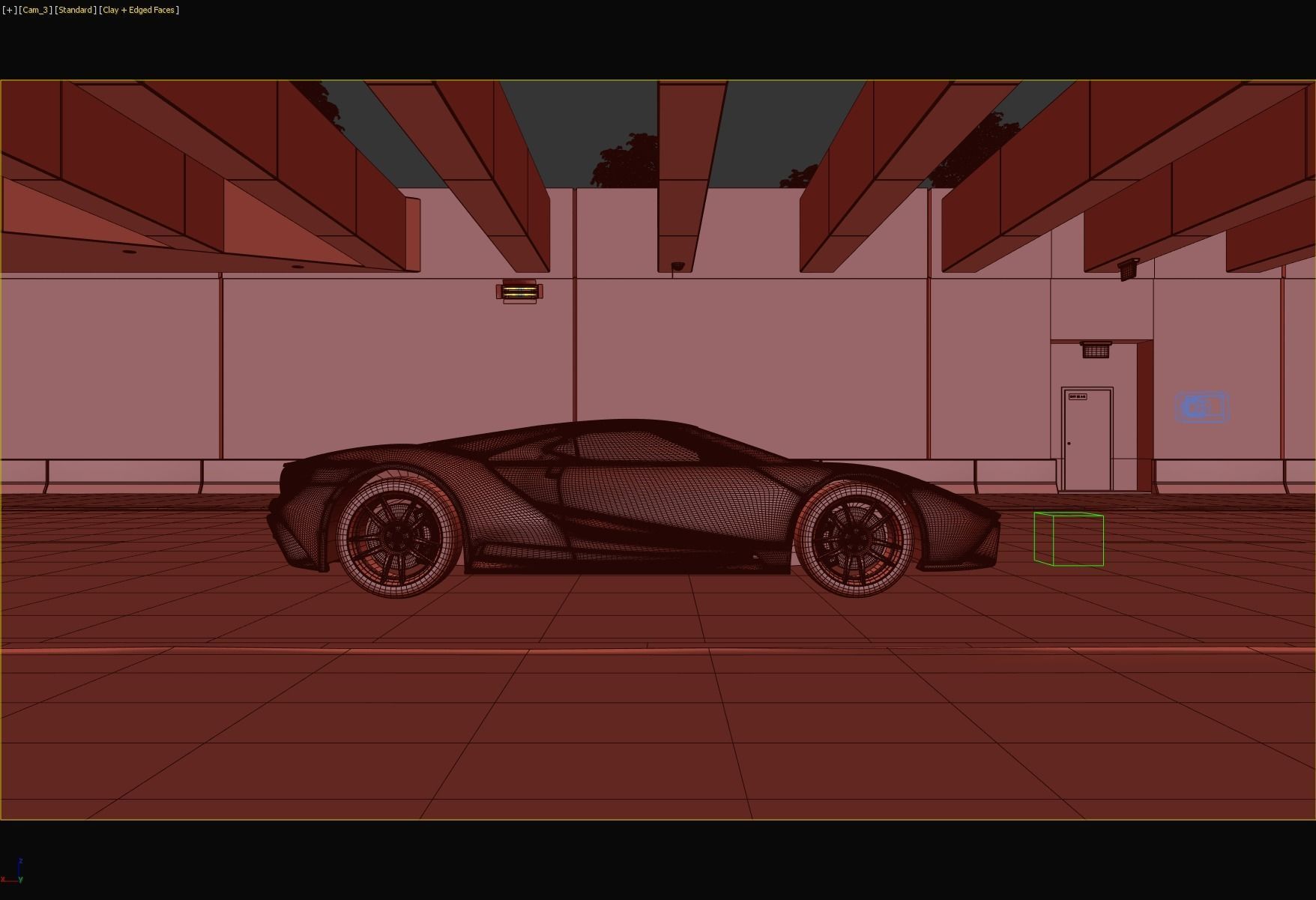 Tunel scene for car rendering SWR2 3D model_10