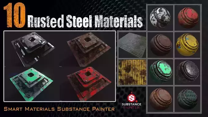 10 Rusted Steel Materials Texture