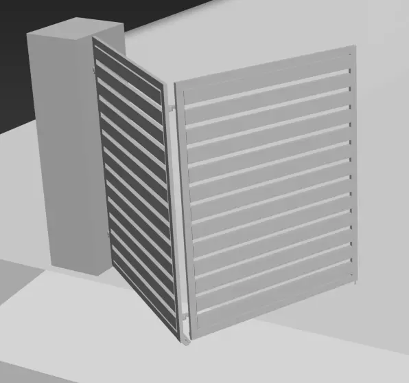 Folding Gate 3D model_0