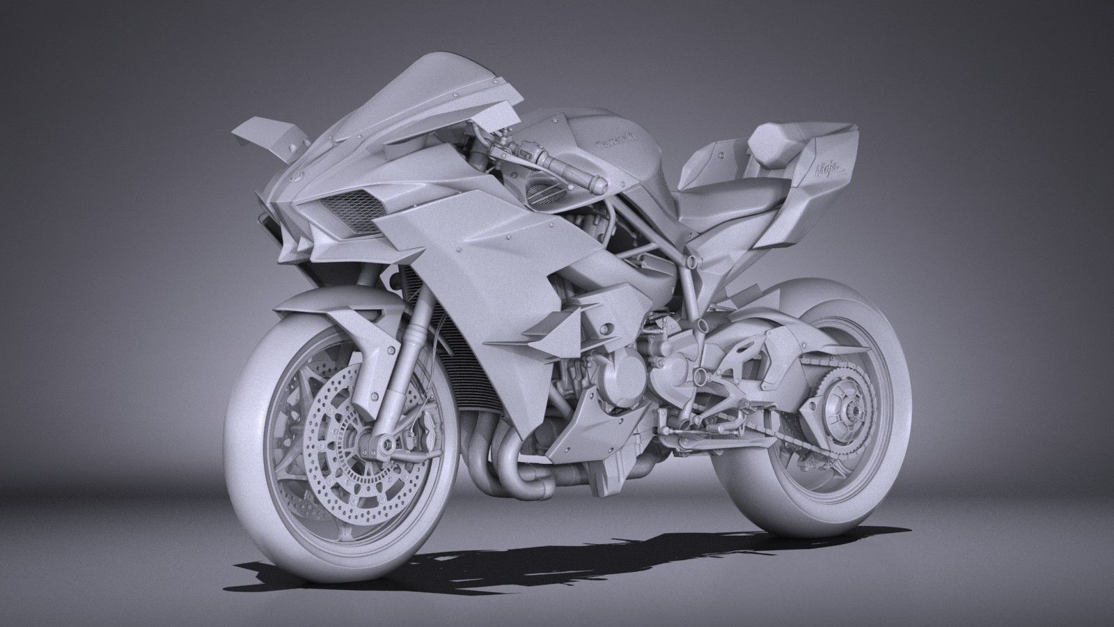 Kawasaki Ninja H2R Supercharged 2016 3D model_8