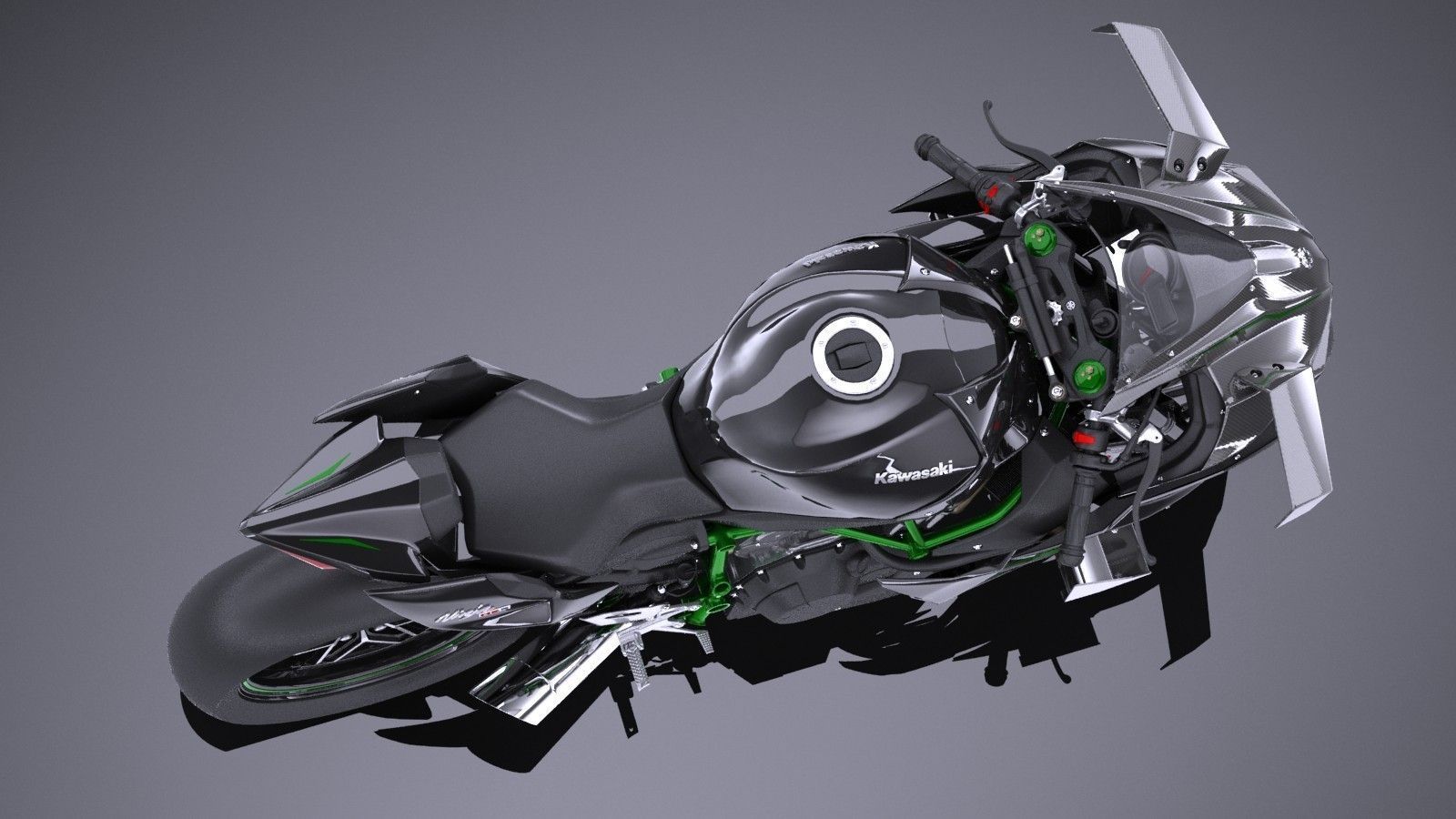 Kawasaki Ninja H2R Supercharged 2016 3D model_7