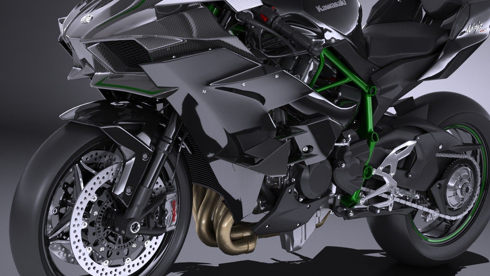 Kawasaki Ninja H2R Supercharged 2016 3D model_5