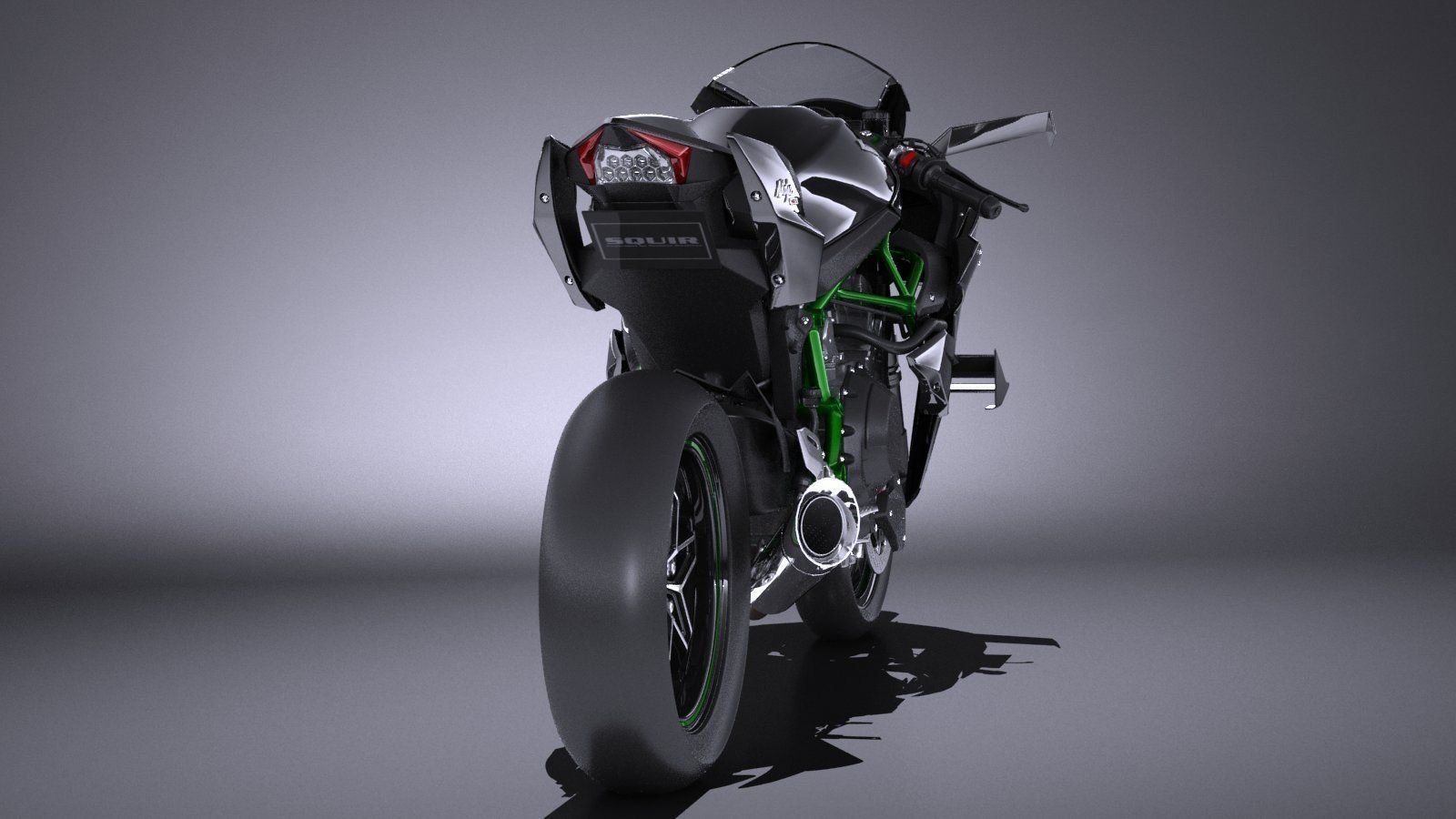 Kawasaki Ninja H2R Supercharged 2016 3D model_2