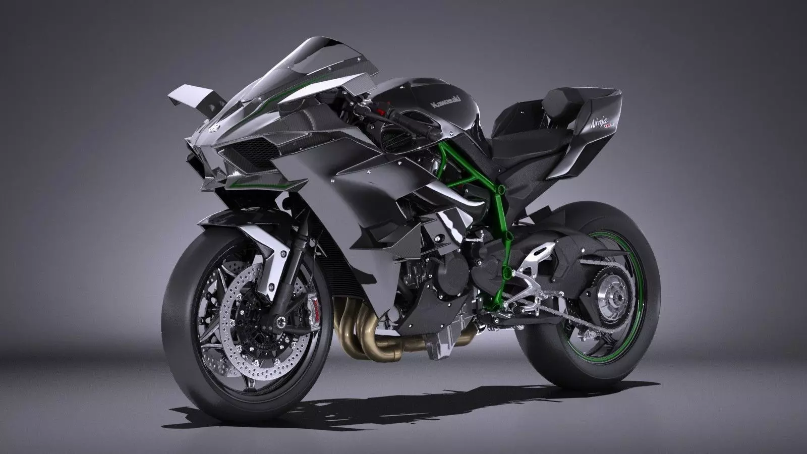 Kawasaki Ninja H2R Supercharged 2016 3D model_0