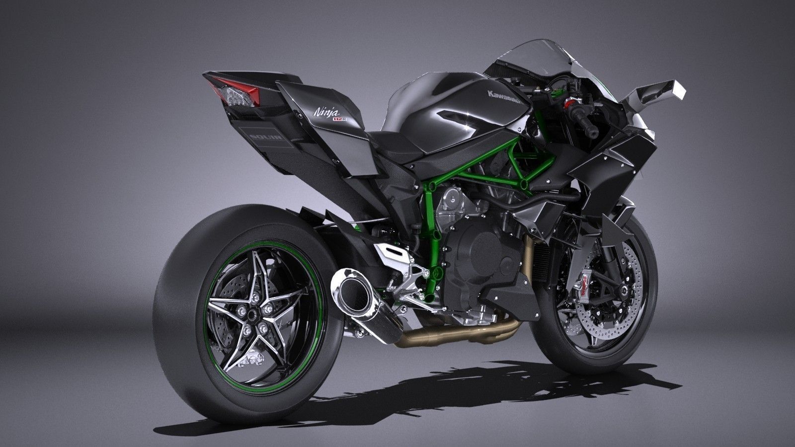 Kawasaki Ninja H2R Supercharged 2016 3D model_3