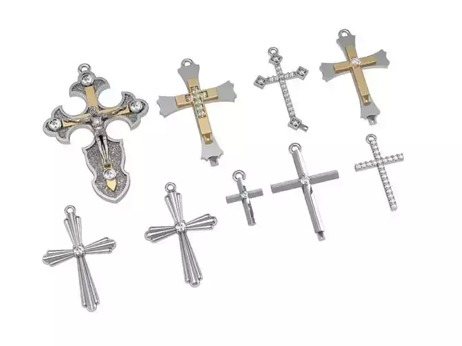 Set 9 Cross ready for 3d print