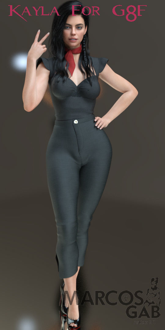 Kayla for Genesis 8 Female 3D model_25