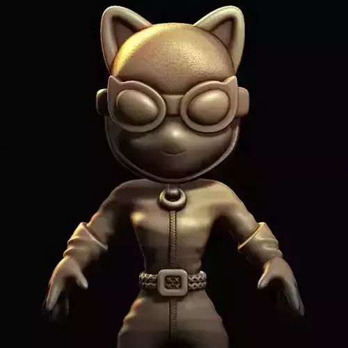 Catwoman cat figurine