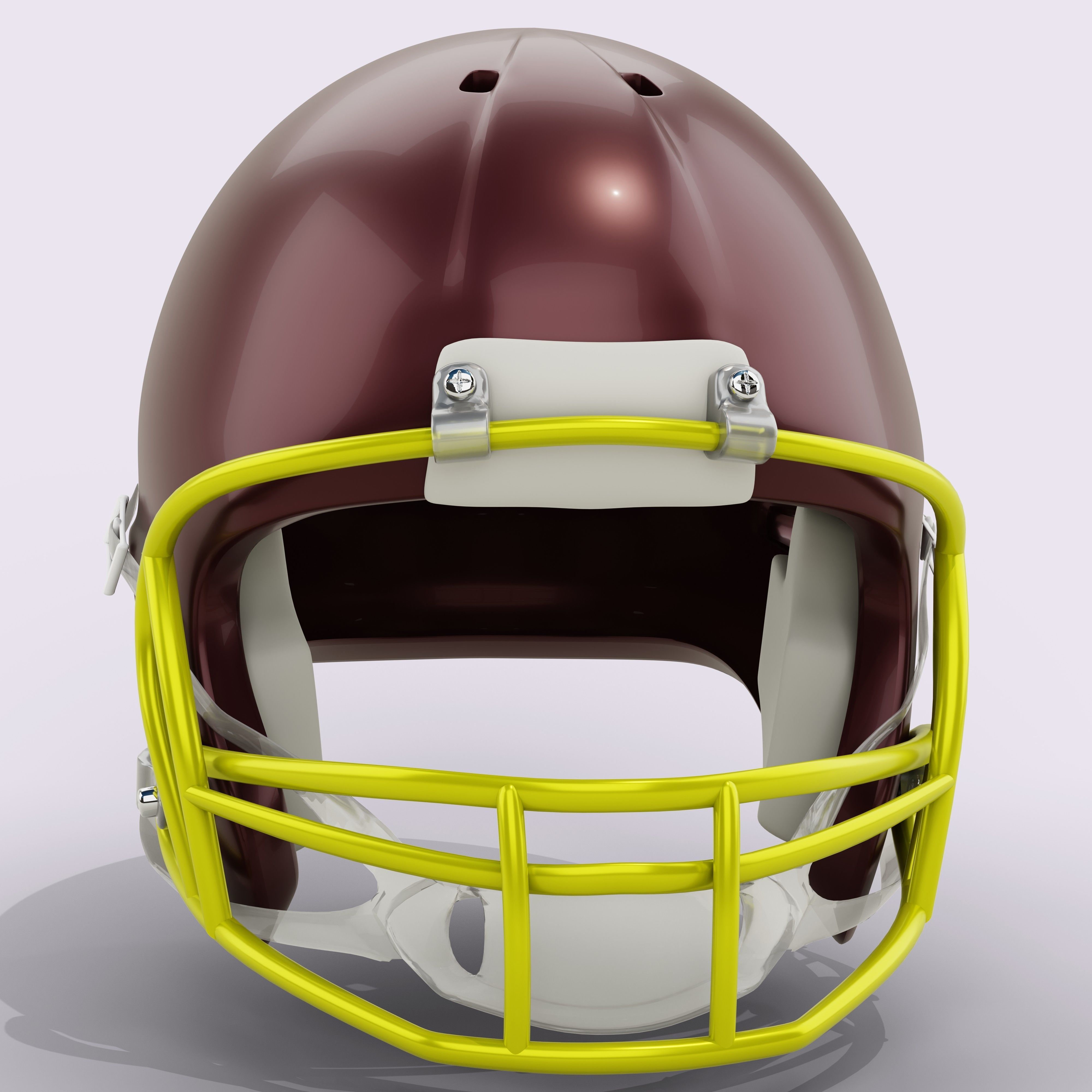 Generic American Football Helmet Low-poly 3D model_8