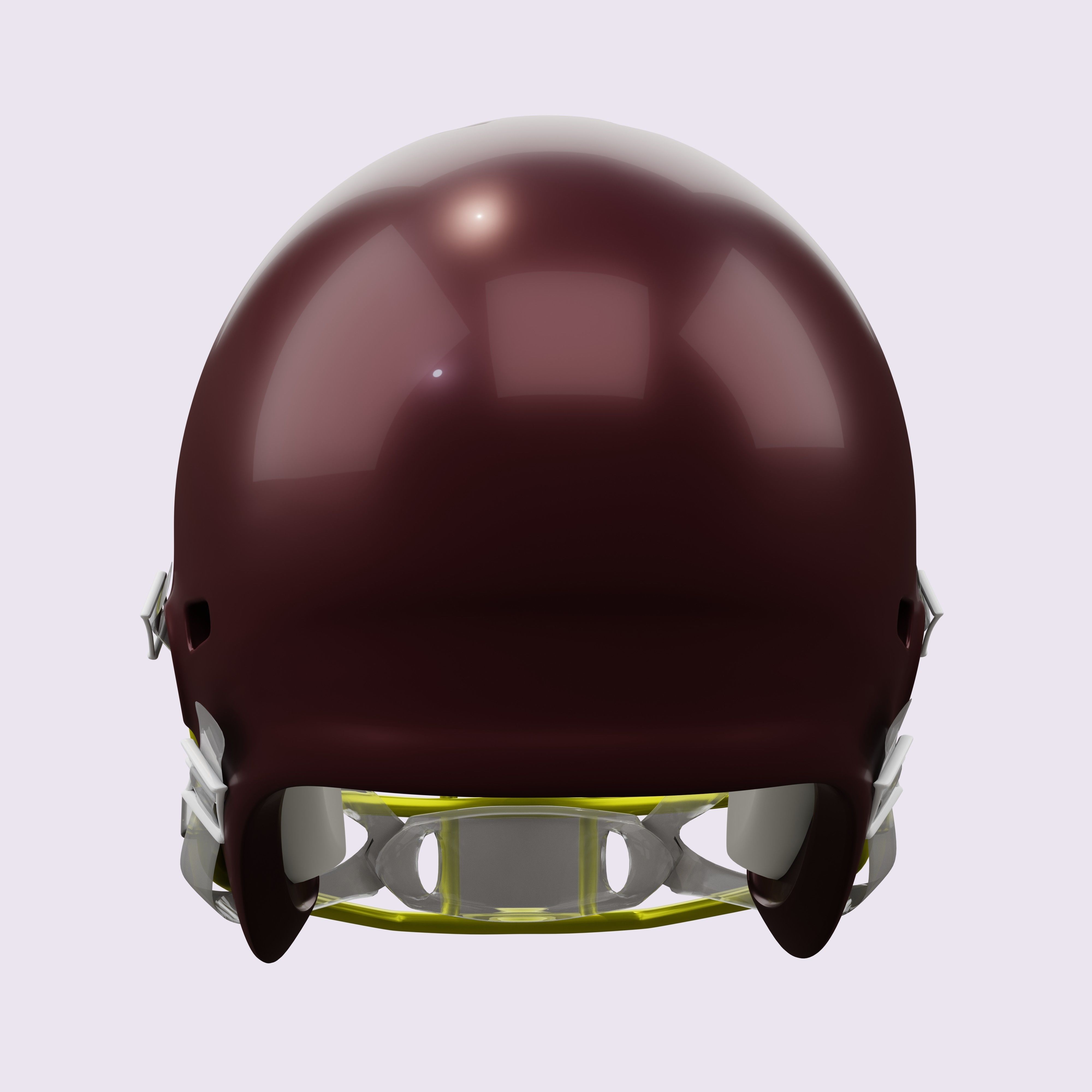 Generic American Football Helmet Low-poly 3D model_4