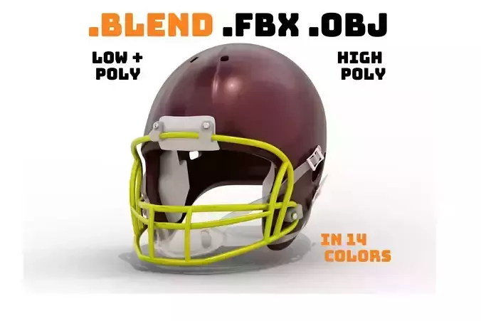 Generic American Football Helmet